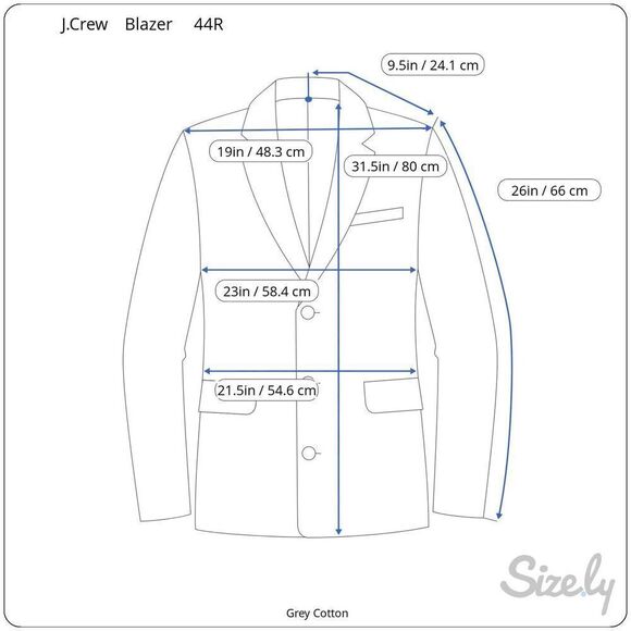 J.Crew‎ Grey Ludlow Somelos Cotton Blazer Men’s 44R Read - Picture 16 of 16